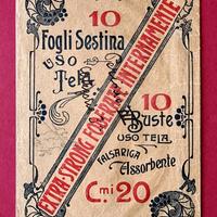 Busta vuota 10 fogli sestina uso tela primi '900