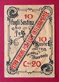 Busta vuota 10 fogli sestina uso tela primi '900