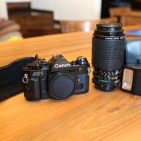 Fotocamera Canon ae 1 program  flash ottica 75 200