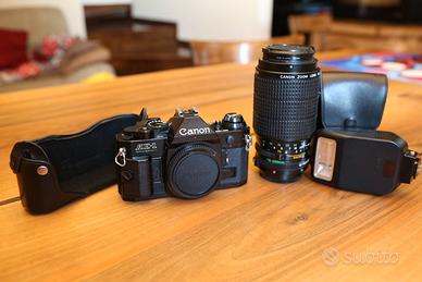 Fotocamera Canon ae 1 program  flash ottica 75 200