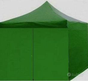 Gazebo box tenda pieghevole verde 3x3 - 4 pareti l