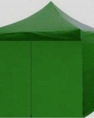 Gazebo box tenda pieghevole verde 3x3 - 4 pareti l