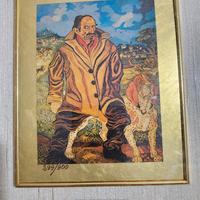 autoritratto con cane di Antonio Ligabue 