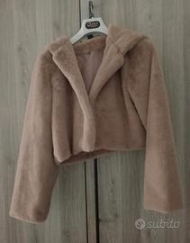 giacca corta pelliccia sintetica 