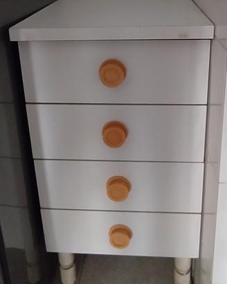 Cassettiera piccola vintage usata 