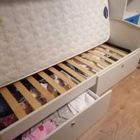 Letto singolo con 2 cassetti contenitori 