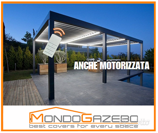 Pergola bioclimatica gazebo a lamelle estendibile