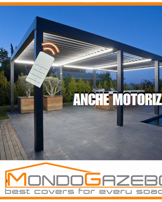 Pergola bioclimatica gazebo a lamelle estendibile