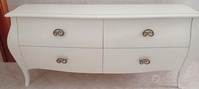 cassettiera bianca shabby chic