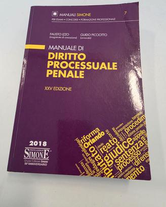Libro manuale di diritto processo penale