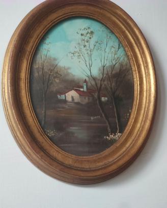 quadro olio  fine 800 scuola francese firmato 