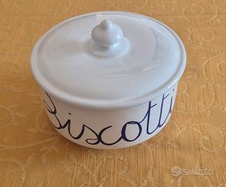 Portabiscotti in ceramica.