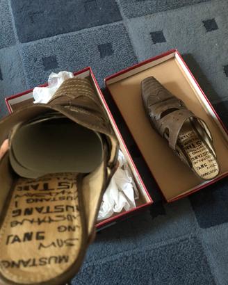 Sabot Mustang scarpe in pelle