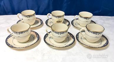 6 Tazze da caffè e piattini