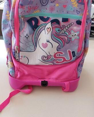 zaino SJ girls unicorno con trolley