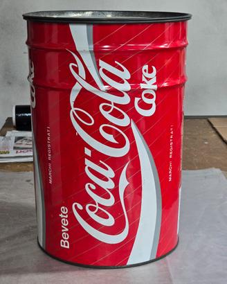 Bidone latta Coca-Cola  vintage 89  originale ULI 