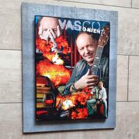 Quadro in legno omaggio a Vasco Rossi 