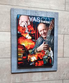 Quadro in legno omaggio a Vasco Rossi 
