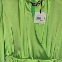 Vestito satin verde lime vicolo