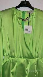 Vestito satin verde lime vicolo