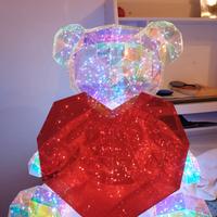 Decorazione in plastica con LED, misure 56 x 50