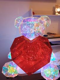 Decorazione in plastica con LED, misure 56 x 50