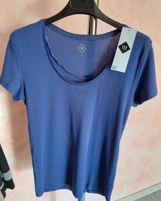 T-shirt donna viola, nuova con cartellino