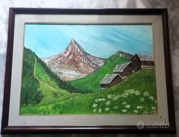 Quadro Paesaggistico Montano - Olio su Tela