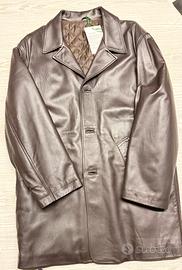 Giaccone invernale vera pelle marrone uomo/donna