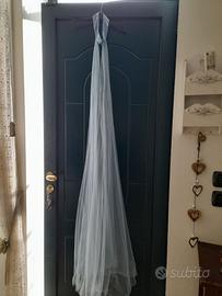 Abito da cerimonia donna colore azzurro impero