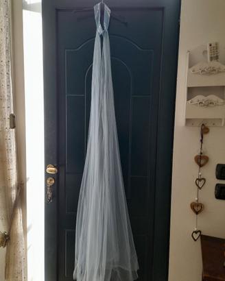 Abito da cerimonia donna colore azzurro impero