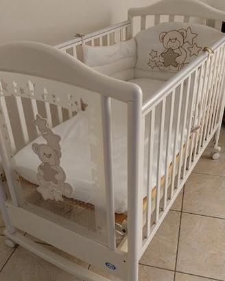 Lettino PALI bianco con orsetto