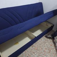 Divano letto con contenitore Blu - NUOVO mai usato