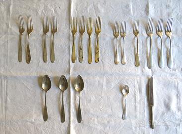 Set di 19 posate vintage spaiate