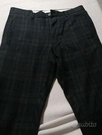 pantalone a righe nero