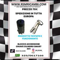 Blocco accensione e chiave cilindro per Smart 451