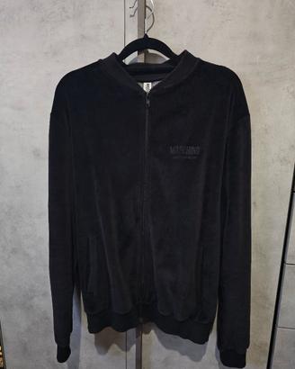 Felpa Moschino uomo nera ciniglia