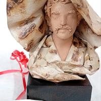 scultura terracotta e cartapesta con certificato 