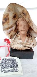scultura terracotta e cartapesta con certificato 