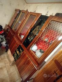 credenza legno,pregato antica