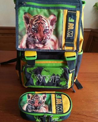 Zaino scuola WWF con astuccio