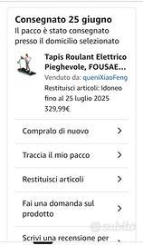 tapisrulant nuovo imballato 3pz 