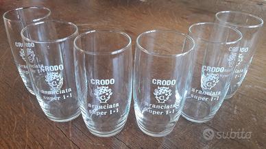 6 BICCHIERI CRODO ARANCIATA SUPER 1 + 1  VINTAGE