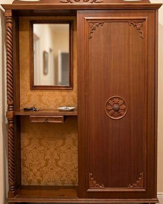 Mobile da Ingresso vintage in legno intagliato 