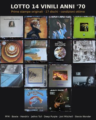 Lotto 14 vinili rock prog anni 70 prime stampe