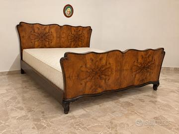 Telaio letto matrimoniale in legno massello stile