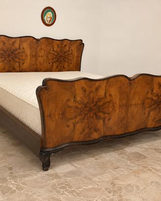 Telaio letto matrimoniale in legno massello stile