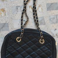 borsa donna vera pelle nera