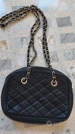 borsa donna vera pelle nera