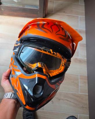 Casco motocross taglia S + mascherina